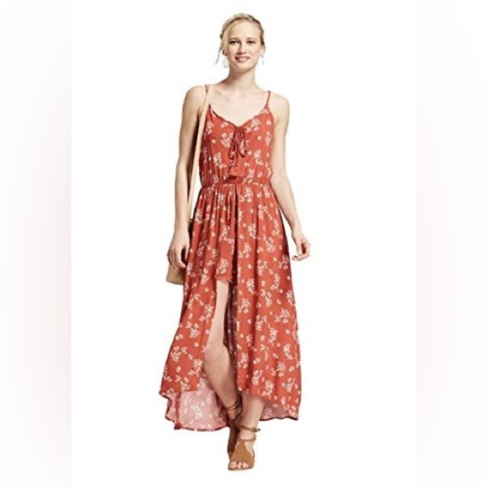 🔵 Xhilaration Women's Floral Print Maxi Dress - Picture 6 of 7